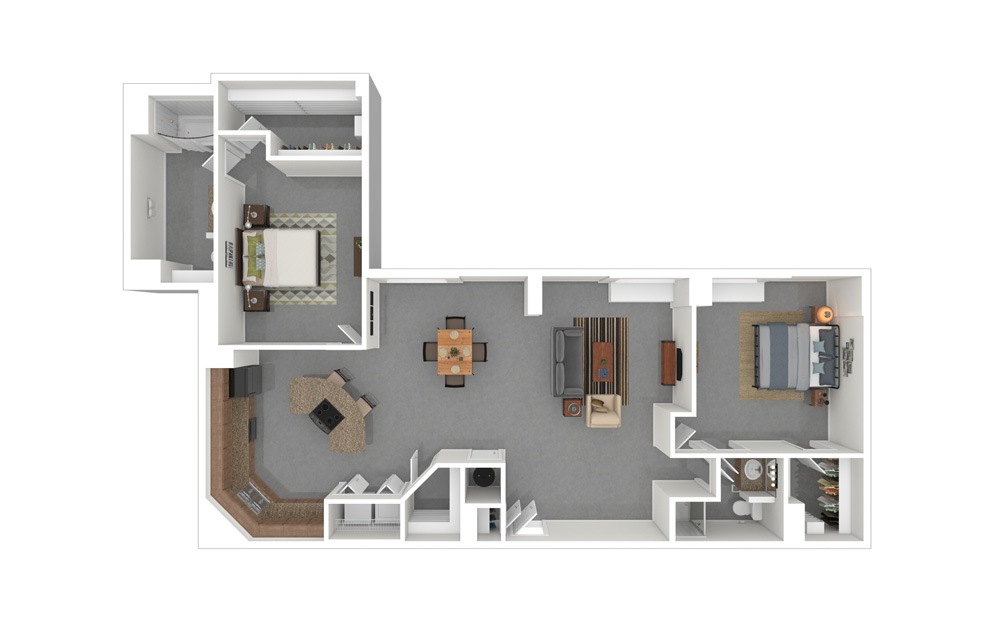 B10T 2 Bed 2 Bath Floorplan