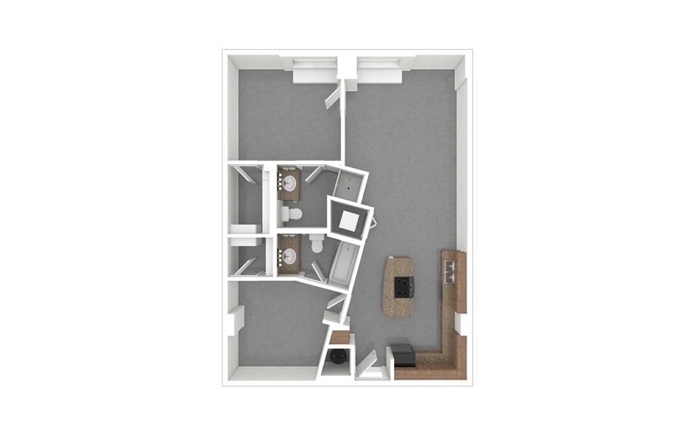 B2T 2 Bed 2 Bath Floorplan