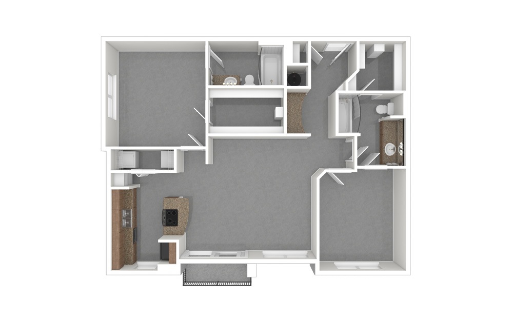 B6 2 Bed 2 Bath Floorplan