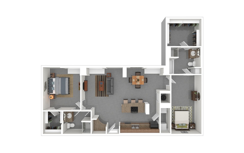 B8 2 Bed 2 Bath Floorplan