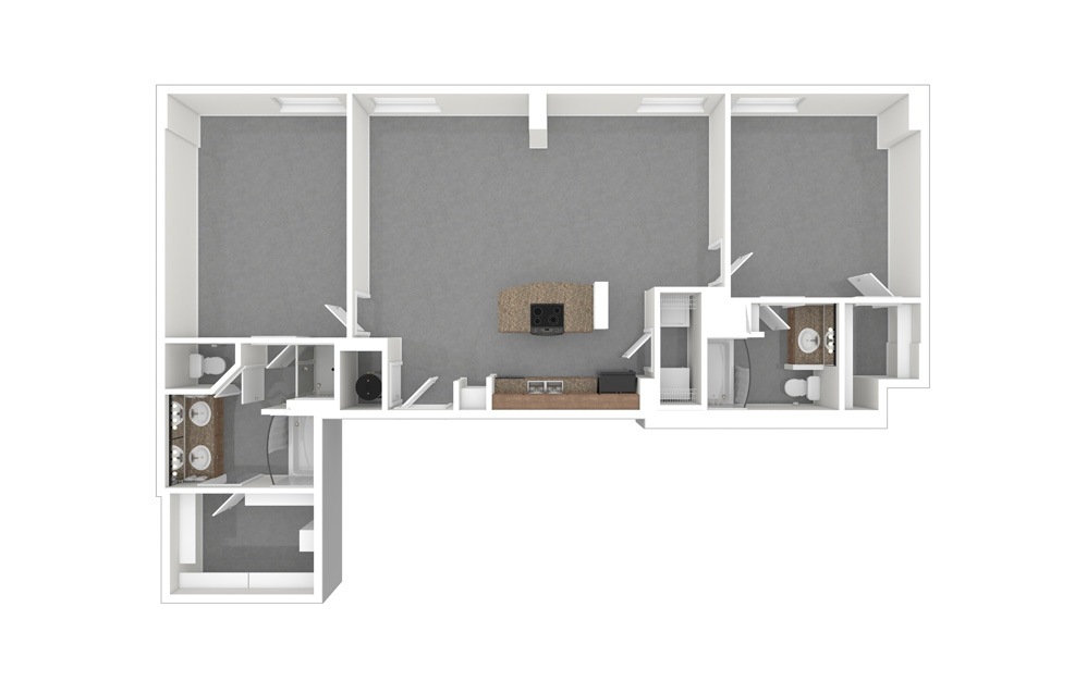 B9T 2 Bed 2 Bath Floorplan