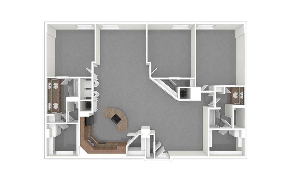 C2T 3 Bed 2 Bath Floorplan