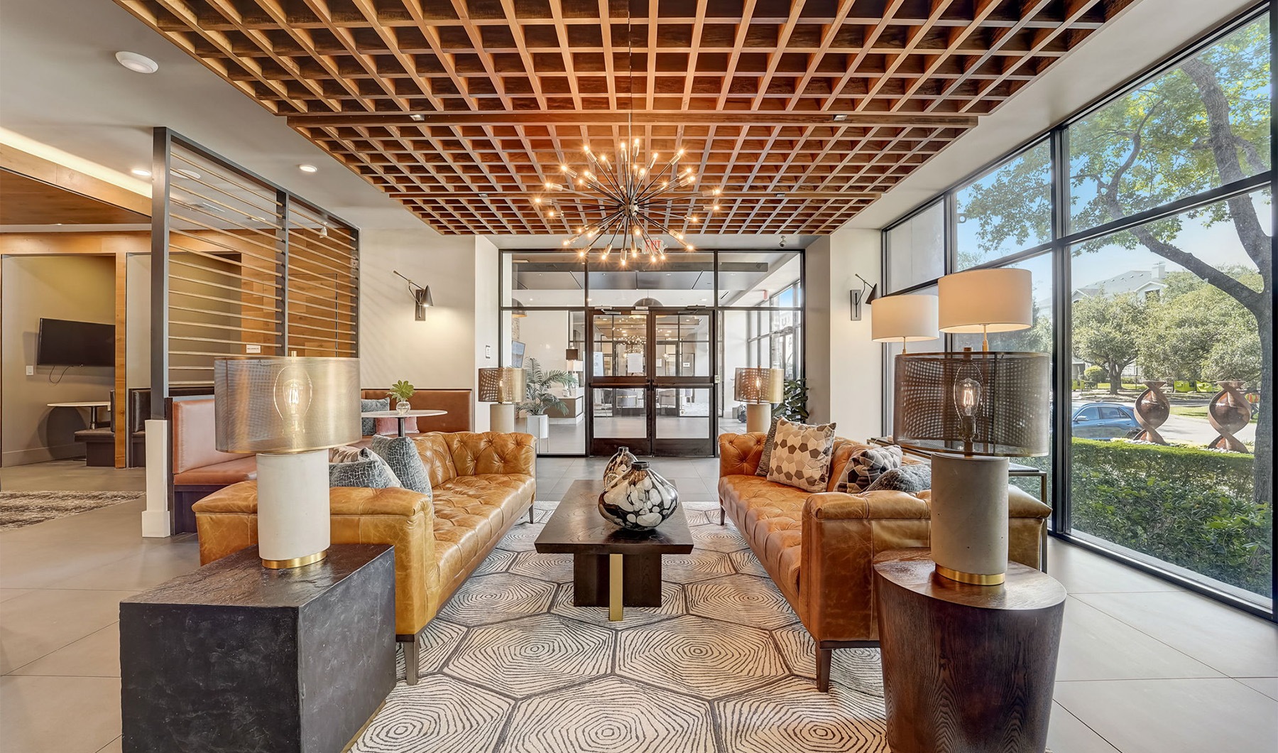 Open space living area with natural lighting